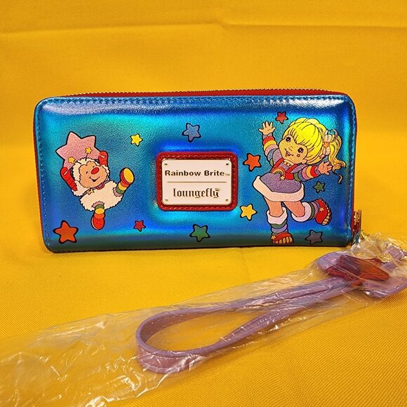 Loungefly Rainbow Brite Cosplay Rainbow Metallic 80s Cartoon Wristlet Wallet NEW - Picture 5 of 15